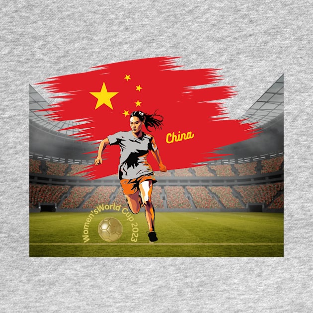 China T-Shirt, Unisex T-Shirt, Women’s World Cup, soccer t-shirts, football t-shirts, women’s football, China national football team by Clinsh Online 